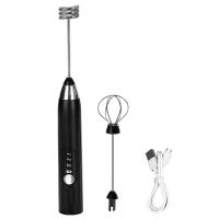 3In1 Portable Electric Milk Frother Foam Maker Handheld Foamer High Speeds Drink Mixer Coffee Frothing Wand Black