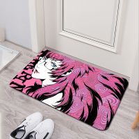 Anime girls secondary style bathroom mats modern style soft bedroom floor laundry room mats non-slip entrance welcome door mats