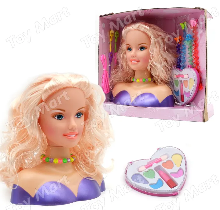 Beauty Queen Princess Makeup Head Toy Half Body Model Princess Makeup