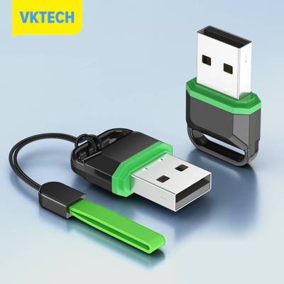 Vktech ไดร์เวอร์อะแดปเตอร์เครื่องส่งสัญญาณไร้สาย-ฟรี USB Bluetooth-Compatible5.1ดองเกิล20เมตรสำหรับ Win/8.1/10/11สำหรับพีซี/ลำโพง/เมาส์/หูฟัง