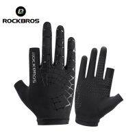 ☬☋ↂ ROCKBROS Sports Ice Slik Gloves Anti-UV Breathable Half Non-Slip Protective Hand Gloves