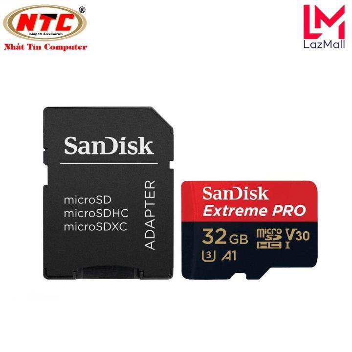 Thẻ Nhớ Microsdhc Sandisk Extreme Pro 667X A1 V30 32Gb Uhs-I U3 100Mb/S  (Đen) - Nhat Tin Authorised Store | Lazada.Vn