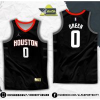 Ready Stock NEW CITY EDITION HOUSTON - JALEN GREEN 0 - BLACK - HIGH QUALITY FULL SUBLIMATION JERSEY - ALFA