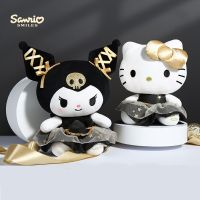 ของแท้ ตุ๊กตา Sanrio Kulomi Melody kt cat สีทองดํา ของเล่นสําหรับเด็กผู้หญิง