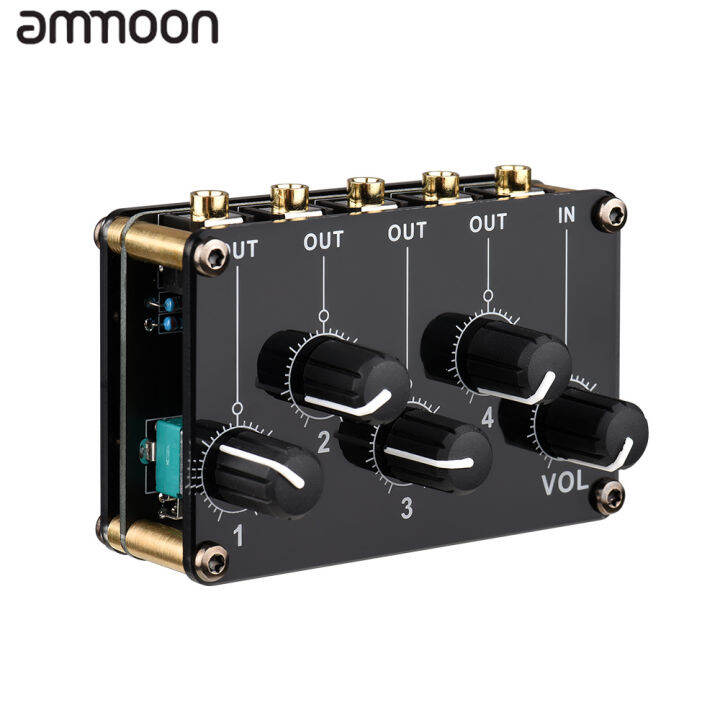 ammoon 4-in-1-out Passive Mixer Module Mini Stereo 4-Channel Passive ...