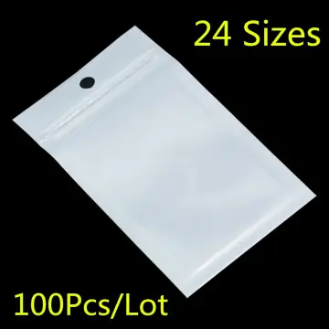 100pcs Small Clear Bags Plastic Baggies Baggy Grip Self Seal