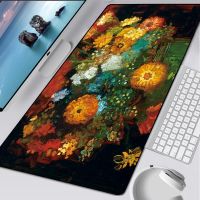 ออกแบบใหม่ Van Gogh Large Lockside Mouse Pad แผ่นรองคอมพิวเตอร์กันน้ำ XXL ยาง Lockside Gaming Keypad แผ่นรองเมาส์ขนาดใหญ่