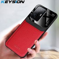 【Electronic Store】กรณีแฟชั่น KEYSION สำหรับ Xiaomi Mi 11ครั้ง Pro 5กรัมหนัง PU กระจกกันกระแทกโทรศัพท์ปกหลังสำหรับ Xiaomi Mi 11ครั้ง5กรัม