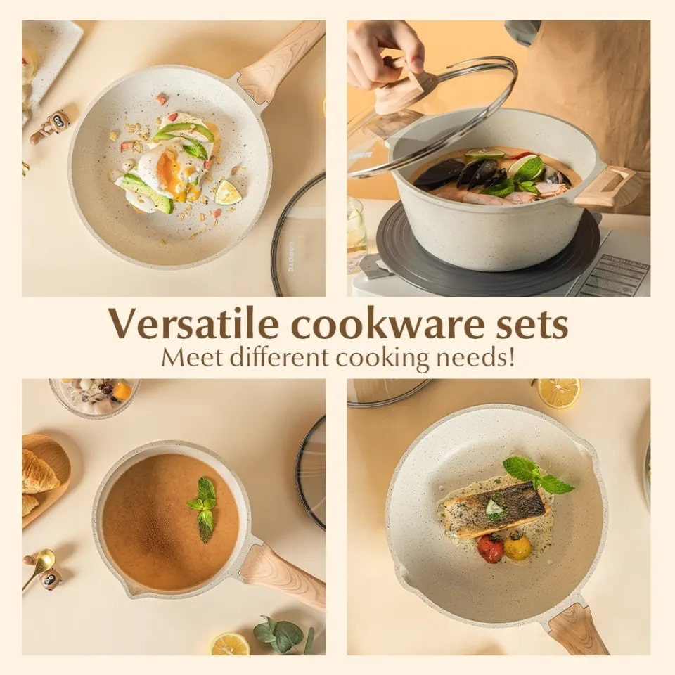 Carote Non Stick Frying Pan kitchen cookware set 4 pcs Kawali wok