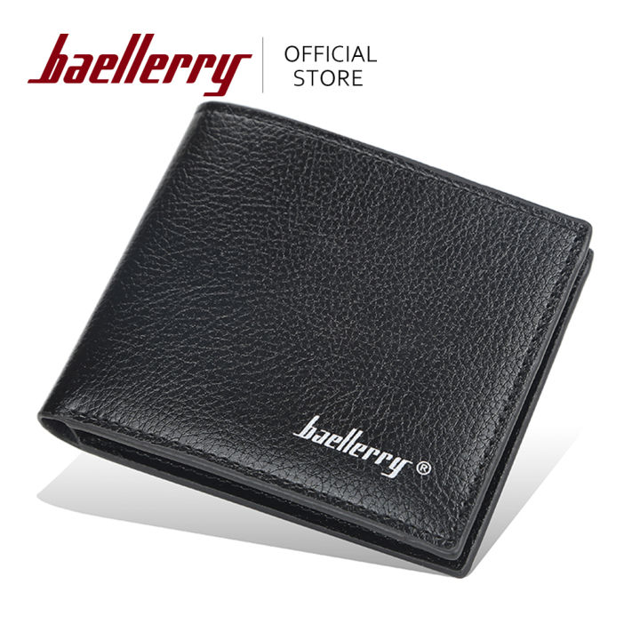 Baellerry Men's Wallets Leather Solid Luxury Wallet Men Pu Leather Slim ...