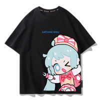 Hatsune Miku เสื้อยืดหญิง 2023 ใหม่ miku เจ้าหญิงสาวแขนสั้นชุดอะนิเมะฤดูร้อน