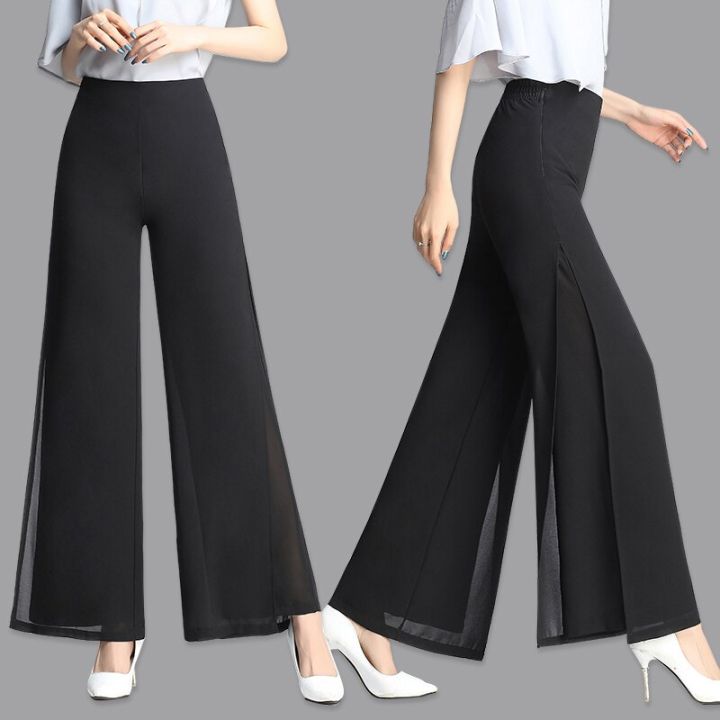 กางเกงขาม้าใส่เต้น-swr-036สำหรับคุณภาพสูงกางเกงเต้นขาคู่ผ้าชีฟองสีพื้นกางเกงขายาวสำหรับผู้หญิงกางเกงเต้นแบบลำลอง