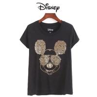 เสื้อยืด ดิสนีย์ สกรีน ลาย Minnie mouse/Mickey mouse  งานDISNEY แท้ % (TS070)