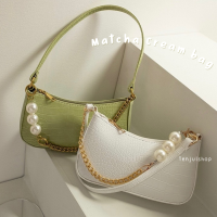 พร้อมส่ง Matcha Cream bag กระเป๋าถือ ลุคคุณหนู กระเป๋าสะพายไหล่