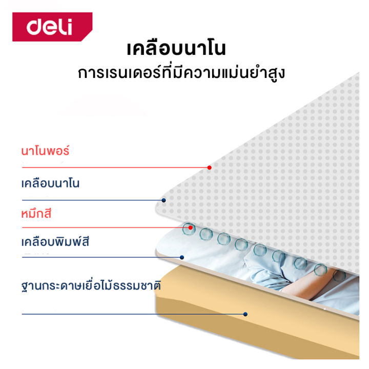 deli-กระดาษโฟโต้-a4-กระดาษ-photo-กระดาษโฟโต้ผิวมัน-กระดาษปริ้นรูป-กระดาษมันวาว-กระดาษพิมพ์ภาพ-หนา-230-260g-m-glossy-photo-paper