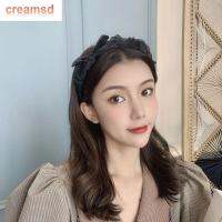 CREAMSD ที่คาดผมเครื่องประดับผมผ้าโพกหัวหูกระต่ายติดโบว์น่ารักหวานแหววววใหม่