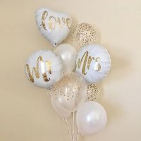 【YF】 Round Gold Glitter Print Mr Mrs LOVE Foil Balloons Wedding decoration bride to be marriage Valentines Day Air Globos