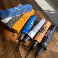 TOP☆GOYARD Fashion Trend Umbrella Europe and The United States Big Brand Black Glue Anti-ultraviolet Anti-ultraviolet Rain or Shine Dual-use Three-fold Automatic Folding Gift Umbrella