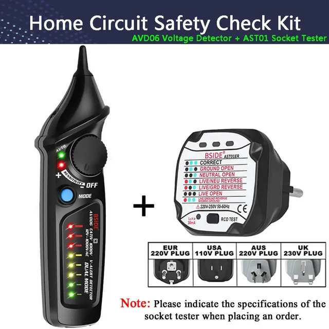 Non-Contact Voltage Detector Indicator BSIDE AVD06 Profession Smart ...