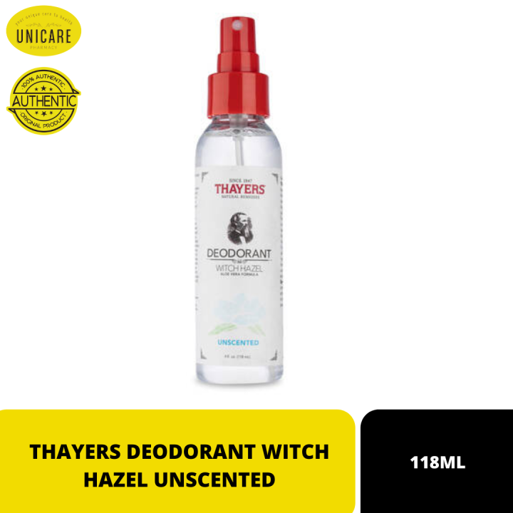 THAYERS DEODORANT WITCH HAZEL UNSCENTED (118ml) Lazada