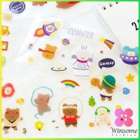 Winsome จัดส่งคละแบบ สติกเกอร์พีวีซี แผ่นสติกเกอร์ PVC ลายการ์ตูน น่ารัก 1 แผ่น  Cartoon stickers