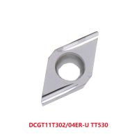 เม็ดมีดคาร์ไบด์ CNC DCGT11T302ER-U DCGT11T304ER-U TT530 DCGT11T302 DCGT11T304 DCGT เครื่องมือกลึงเครื่องกลึง