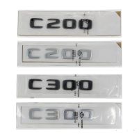 สติกเกอร์ติด C300รถยนต์สีดำ3D โครเมี่ยมสติกเกอร์ C200สัญลักษณ์ลำต้นสำหรับ Mercedes Benz C200 C300 W204 W205โลโก้ W206ตกแต่ง