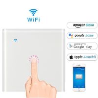 สวิตช์ไฟอัจฉริยะ Wireless Wall Interruptor Touch Control สวิตช์ WiFi เข้ากันได้กับ Alexa Google Assistant IFTTT สำหรับ Android