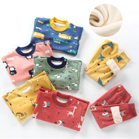 2021 Winter Kids Clothing Sets Warm Fleece Pajamas For Boys And Girls Thicken Children Sleepwear Velvet Baby Thermal Underwear