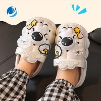 Mo Dou Kids Sandals Soft Baby Slippers Toe-wrapped EVA Non-slip Lovely Cartoon Astronauts Cut-outs Cozy Outdoors Breathable