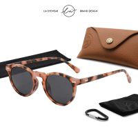 【lz】№☜  LM-Vintage Round Polarized Sunglasses para Homens e Mulheres Leopard Frame Brand Designer Driving Sun Glasses UV400 Eyewear Novo