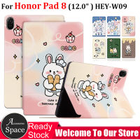 สำหรับแท็บเล็ต Huawei Honor Pad 8 HEY-W09เคสรูปการ์ตูนน่ารัก Honor ขนาด12.0นิ้วฝาปิดหนังแบบพับตั้งเป็นฐานได้ PU คุณภาพสูง