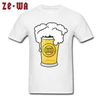 Illustration Foamy Beer Party High Quality Men Tshirts 100% Cotton Tops Shirt Normal Short Sleeve Tee-Shirts For Men New