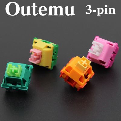 Outemu สวิตช์คีย์บอร์ดแบบกลไกสวิตช์3Pin ฤดูสวิตช์ Linear สัมผัส Lube สวิตช์ Keyboard Gaming RGB