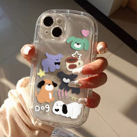 เคสโทรศัพท์ซิลิโคน TPU นิ่ม แบบใส กันกระแทก ลายน่ารัก สําหรับ IPhone 11 14 13 12 Pro XS Max X XR 7+ 8 Plus