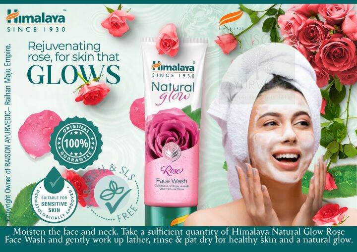 Himalaya Natural Glow Rose Face Wash 100ml Lazada