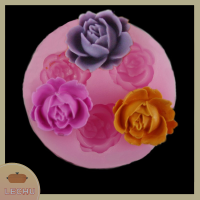 ? LECHU? 3D Rose Flower ซิลิโคน fondant Mold cake Decor ช็อกโกแลตน้ำตาล CRAFT baking Mold