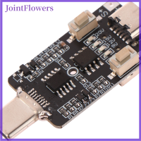 JointFlowers บอร์ดทริกเกอร์พิมพ์ USB-C QC USB ประเภท C 5V 9V 12V 15V แบตเตอรี่โมดูลชาร์จเร็ว PD2.0 3.0