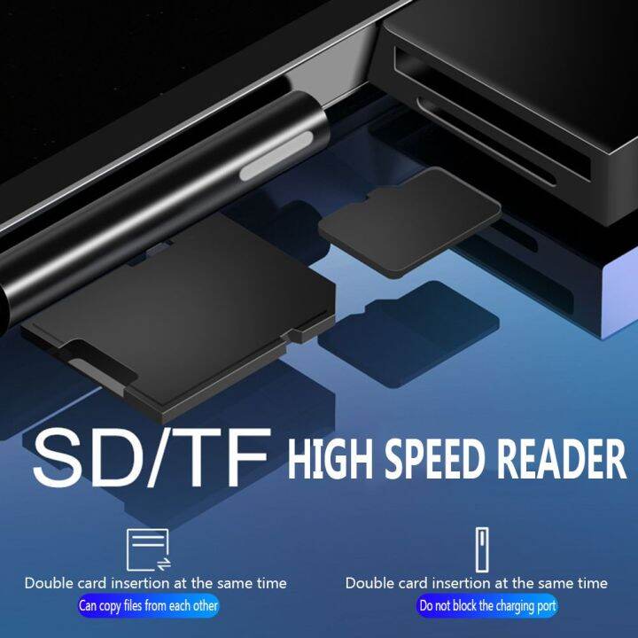 1ชิ้น-usb-อะลูมิเนียมอัลลอยฮับแท่นวางมือถือ-usb-sd-อ่านบัตร-tf-ตัวแปลงเครือข่ายกิกะบิตสำหรับ-microsoft-sur-pro-4-5-6