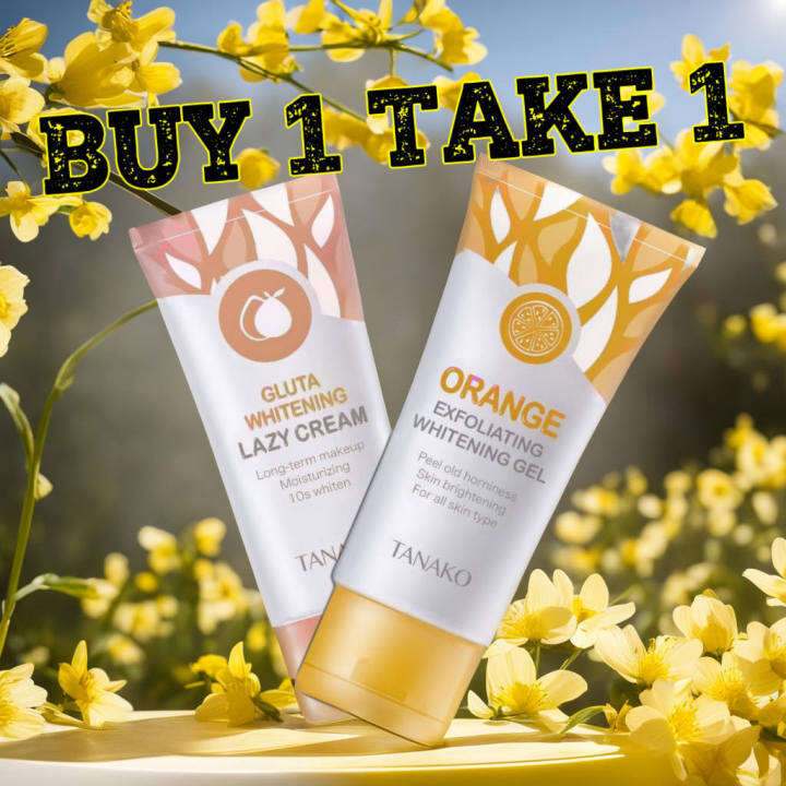 『BUY 1 TAKE 1』TANAKO Skin care set Orange Facial Exfoliating Gel 50g ...