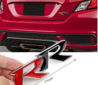 Honda Car Styling RR logo Metal Fender Rear Trunk Badge Emblem for city brio amaze fit jazz accord civic dimansion fd fb fc fk odyssey freed stepwagon nsx