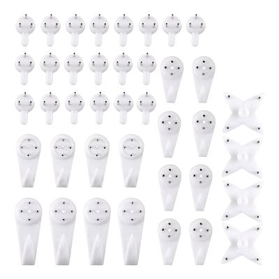 40Pcs Invisible Nail Screws Wall Hooks Picture Hangers Traceless Photo Hook Multi Function Picture Painting Frame Hanger