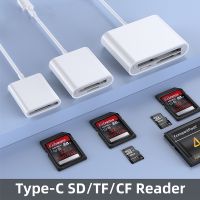 อะแดปเตอร์ TYPE-C 3 In 1 TF SD CF เครื่องอ่านการ์ดหน่วยความจำ OTG Writer Compact Flash Type C Card Reader