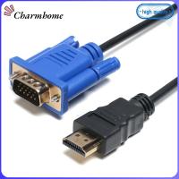 CHARMHOME 1-5m มืออาชีพ 1080P ดิจิทัล เอาต์พุตการแสดงผล ชายไปชาย สายแปลง AV HDMI เข้ากันได้กับตัวแปลง VGA