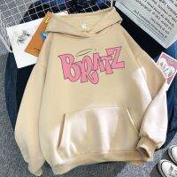 Bratz สเวตเชิ้ตเสื้อฮู้ดพิมพ์ตัวอักษรฤดูใบไม้ร่วงฤดูหนาวใช้ได้ทั้งชายและหญิงเสื้อแขนยาวเสื้อกันหนาวลำลองนักเรียนแฟชั่นมีฮู้ด