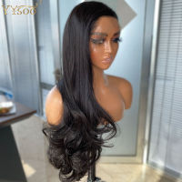 YYsoo ยาว Black13x4 Futura สังเคราะห์ผม Glueless ลูกไม้ด้านหน้า Wigs สำหรับผู้หญิงสีดำ Pre Plucked Hairline ครึ่งมือผูกหยักวิกผม