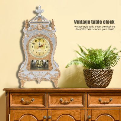 【COD】【สินค้าขายดี】สไตล์วินเทจนาฬิกาตั้งโต๊ะพลาสติกโบราณตกแต่งโรงแรมบ้านโต๊ะนาฬิกาปลุก - Vintage Table Clock INTL pdo