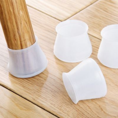 【cw】 Round Silicone Leg Caps Non slip Table Foot Dust Cover Socks Floor Protector Leveling Feet Anti Noise