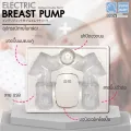 PAPA Electric Breast Pump เครื่องปั๊มนมไฟฟ้าแบบคู่ น้ำหนักเบา พกพาง่าย รองรับสาย USB รุ่น PRRH328 แถมฟรี !! ขวดนม 2 ขวด. 