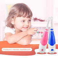 Seago Kids Toothbrush Soft Bristles with Colorful Flash 3 Colors 1*AAA Battery Electric Teeth Brush 4 pcs Replacements SG902